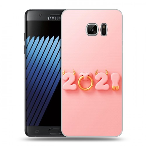 Дизайнерский пластиковый чехол для Samsung Galaxy Note 7 Happy 2021