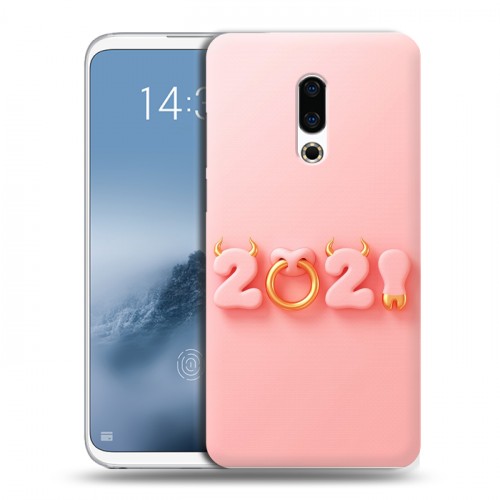 Дизайнерский пластиковый чехол для Meizu 16th Plus Happy 2021