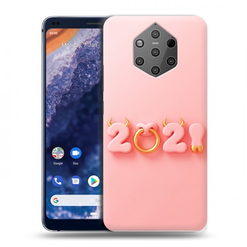 Дизайнерский силиконовый чехол для Nokia 9 PureView Happy 2021