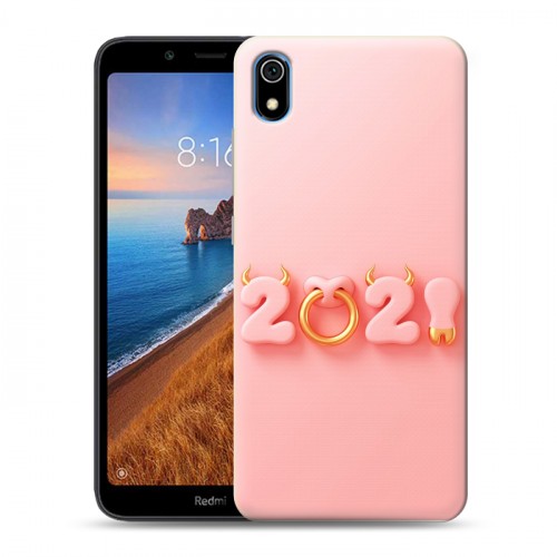 Дизайнерский силиконовый чехол для Xiaomi RedMi 7A Happy 2021