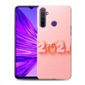 Дизайнерский силиконовый чехол для Realme 5 Happy 2021