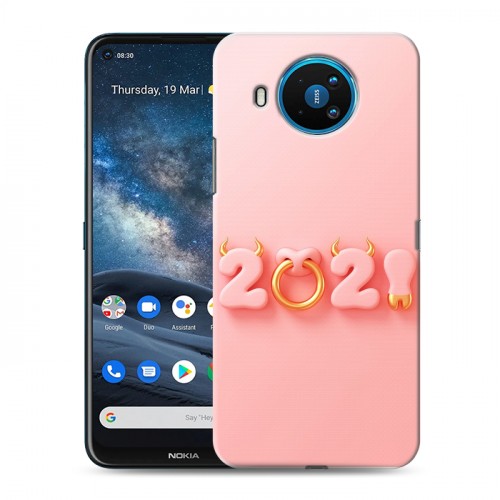 Дизайнерский силиконовый чехол для Nokia 8.3 Happy 2021