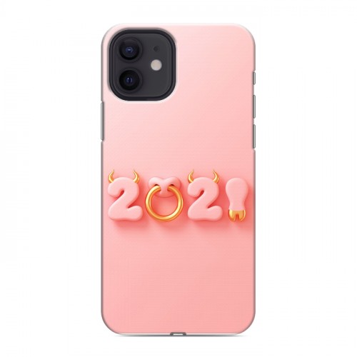Дизайнерский силиконовый чехол для Iphone 12 Happy 2021