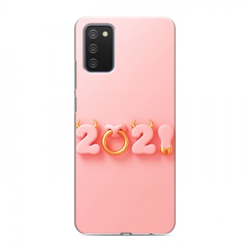 Дизайнерский пластиковый чехол для Samsung Galaxy A02s Happy 2021