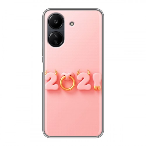 Дизайнерский силиконовый чехол для Xiaomi Poco C65 Happy 2021