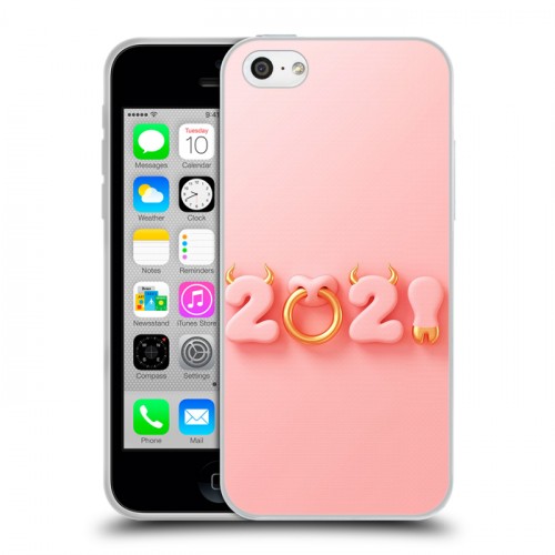 Дизайнерский пластиковый чехол для Iphone 5c Happy 2021