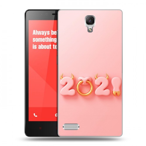 Дизайнерский пластиковый чехол для Xiaomi RedMi Note Happy 2021