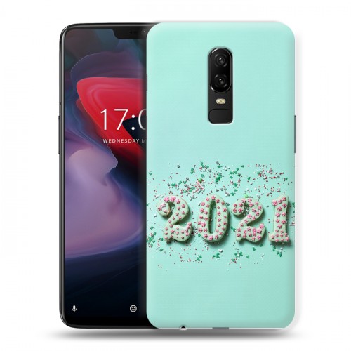 Дизайнерский пластиковый чехол для OnePlus 6 Happy 2021