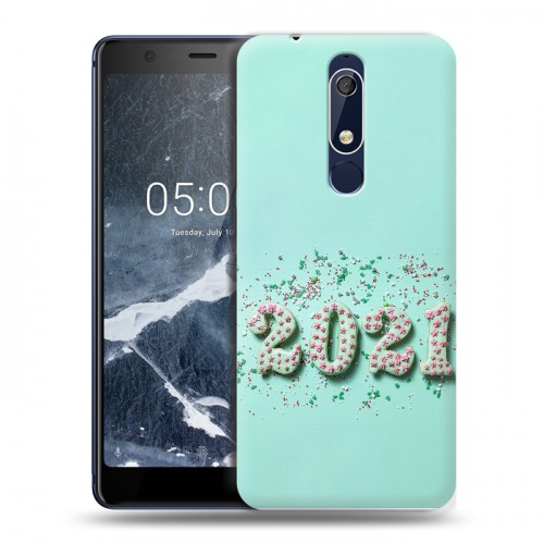 Дизайнерский пластиковый чехол для Nokia 5.1 Happy 2021