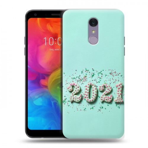 Дизайнерский пластиковый чехол для LG Q7 Happy 2021