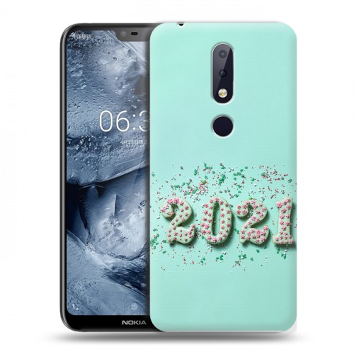 Дизайнерский пластиковый чехол для Nokia 6.1 Plus Happy 2021