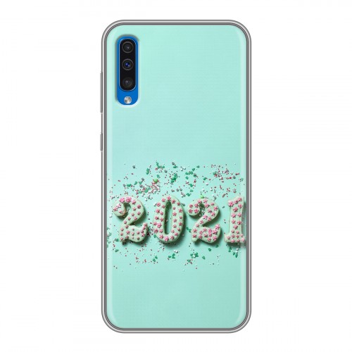 Дизайнерский силиконовый чехол для Samsung Galaxy A50 Happy 2021