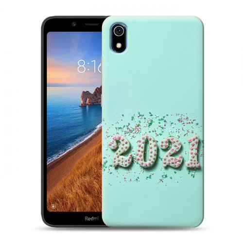 Дизайнерский силиконовый чехол для Xiaomi RedMi 7A Happy 2021