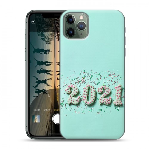 Дизайнерский пластиковый чехол для Iphone 11 Pro Happy 2021