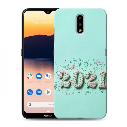 Дизайнерский силиконовый с усиленными углами чехол для Nokia 2.3 Happy 2021