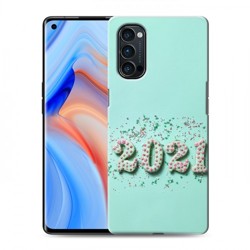 Дизайнерский пластиковый чехол для OPPO Reno4 Pro Happy 2021