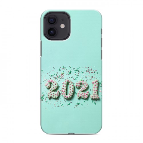 Дизайнерский силиконовый чехол для Iphone 12 Happy 2021