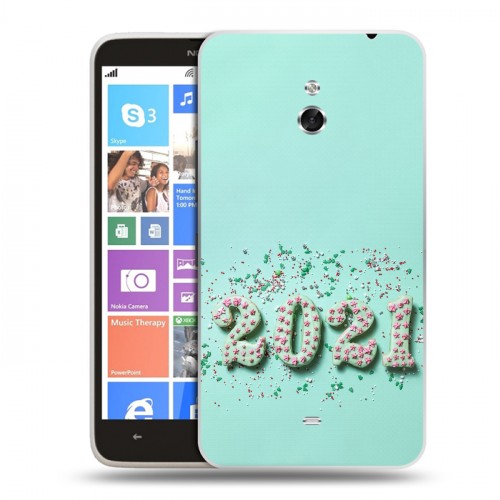 Дизайнерский пластиковый чехол для Nokia Lumia 1320 Happy 2021