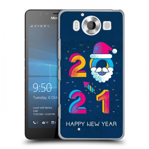 Дизайнерский пластиковый чехол для Microsoft Lumia 950 Happy 2021