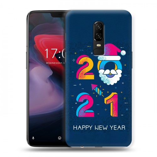 Дизайнерский пластиковый чехол для OnePlus 6 Happy 2021