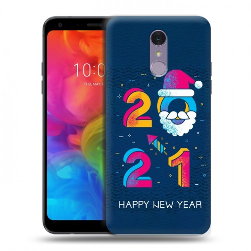 Дизайнерский пластиковый чехол для LG Q7 Happy 2021