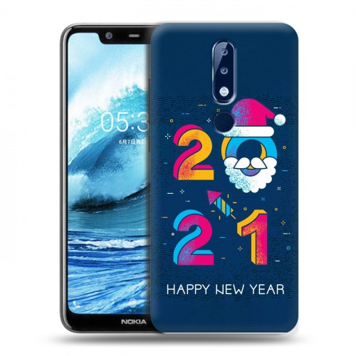 Дизайнерский силиконовый чехол для Nokia 5.1 Plus Happy 2021