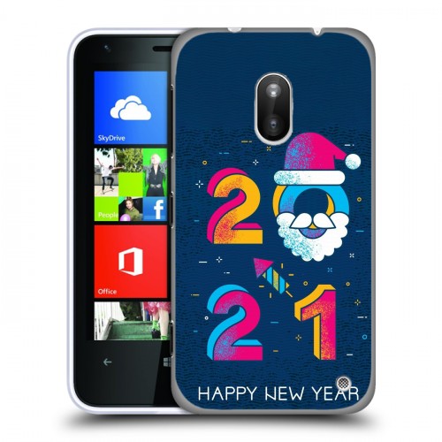 Дизайнерский пластиковый чехол для Nokia Lumia 620 Happy 2021