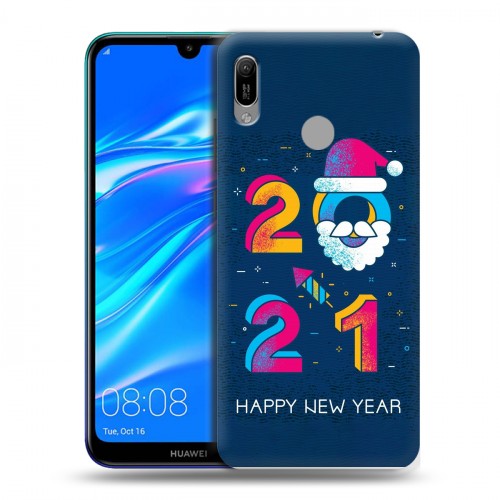 Дизайнерский пластиковый чехол для Huawei Y6 (2019) Happy 2021