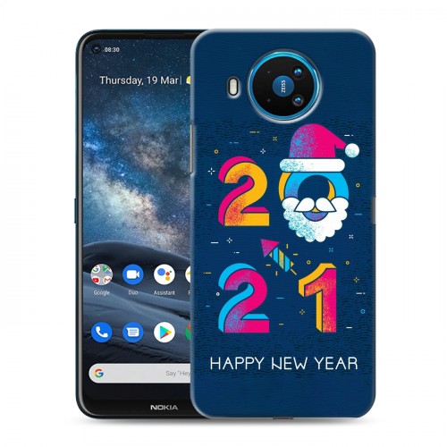 Дизайнерский силиконовый чехол для Nokia 8.3 Happy 2021