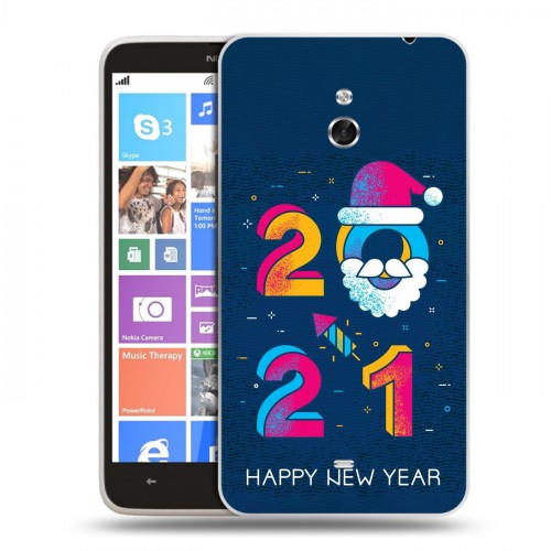 Дизайнерский пластиковый чехол для Nokia Lumia 1320 Happy 2021