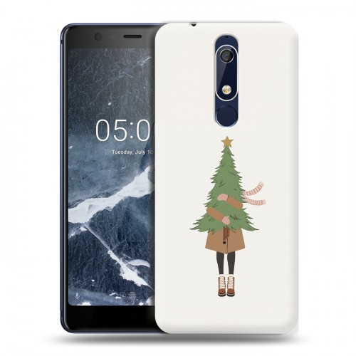 Дизайнерский пластиковый чехол для Nokia 5.1 Happy 2021