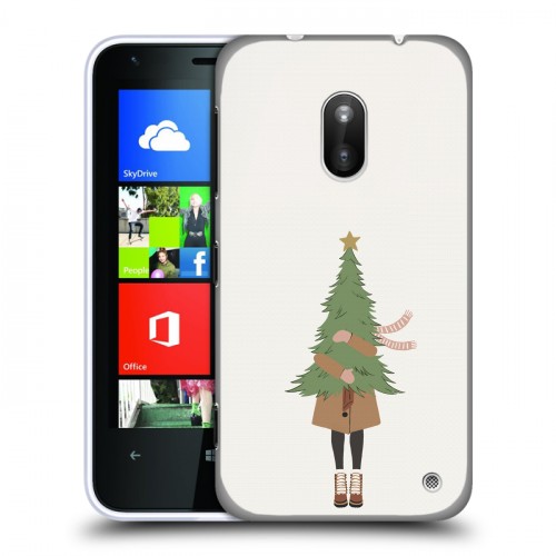 Дизайнерский пластиковый чехол для Nokia Lumia 620 Happy 2021