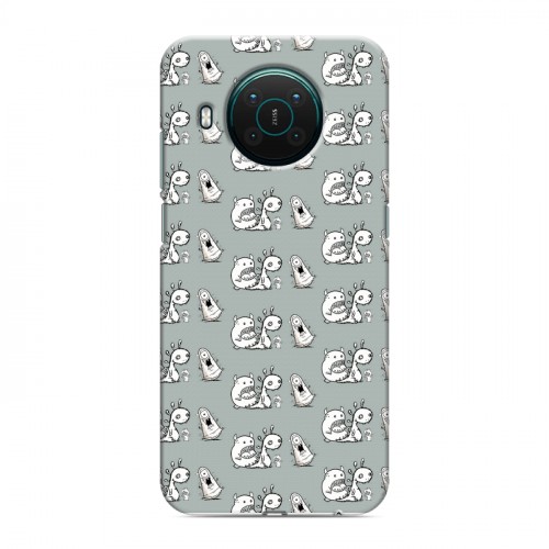 Дизайнерский пластиковый чехол для Nokia X10 Пастельные узоры