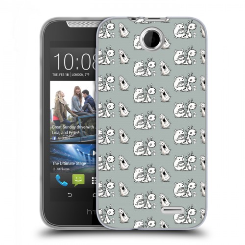 Дизайнерский силиконовый чехол для HTC Desire 310 Пастельные узоры