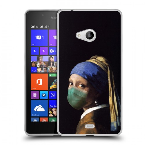 Дизайнерский пластиковый чехол для Microsoft Lumia 540 Коронавирус