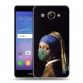 Дизайнерский пластиковый чехол для Huawei Y3 (2017) Коронавирус