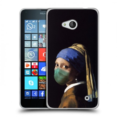 Дизайнерский пластиковый чехол для Microsoft Lumia 640 Коронавирус