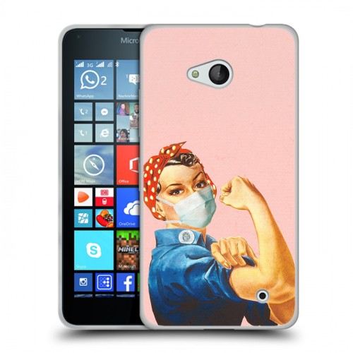 Дизайнерский пластиковый чехол для Microsoft Lumia 640 Коронавирус