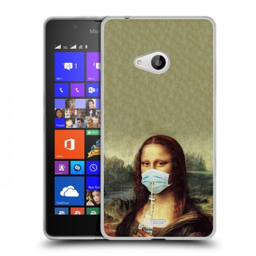 Дизайнерский пластиковый чехол для Microsoft Lumia 540 Коронавирус