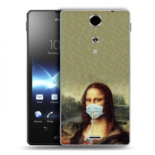 Дизайнерский пластиковый чехол для Sony Xperia TX Коронавирус