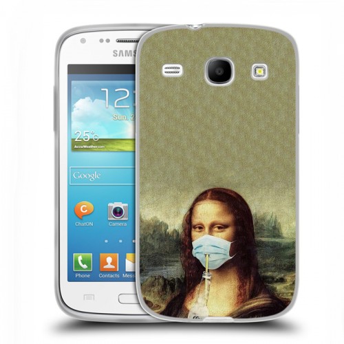 Дизайнерский пластиковый чехол для Samsung Galaxy Core Коронавирус