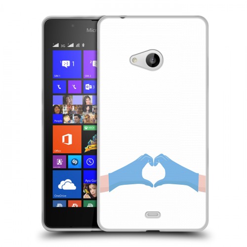 Дизайнерский пластиковый чехол для Microsoft Lumia 540 Коронавирус