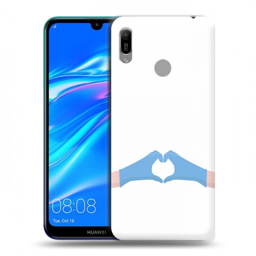 Дизайнерский пластиковый чехол для Huawei Y6 (2019) Коронавирус