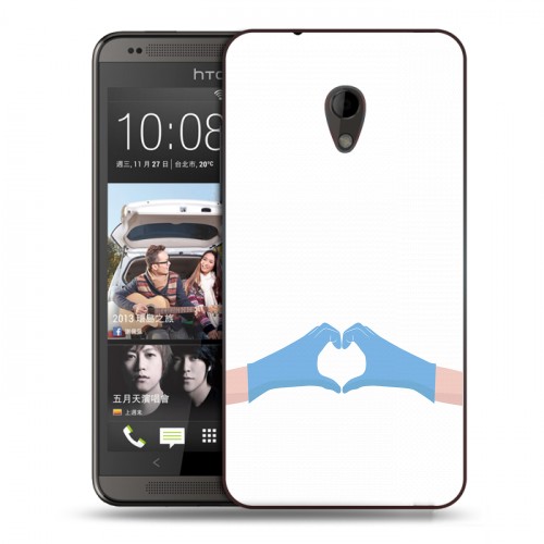 Дизайнерский силиконовый чехол для HTC Desire 700 Коронавирус