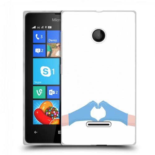 Дизайнерский пластиковый чехол для Microsoft Lumia 435 Коронавирус