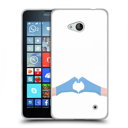 Дизайнерский пластиковый чехол для Microsoft Lumia 640 Коронавирус