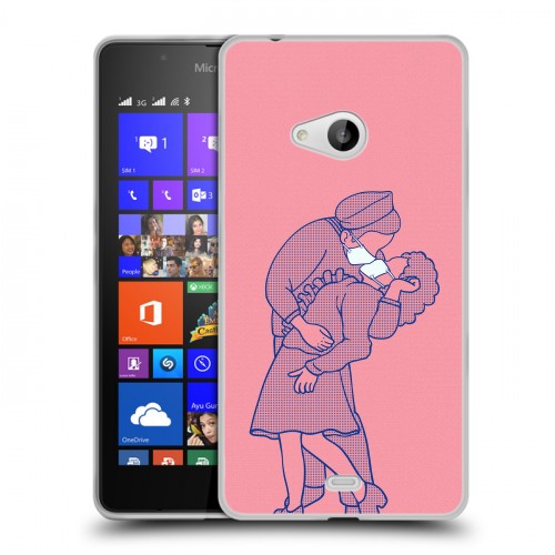 Дизайнерский пластиковый чехол для Microsoft Lumia 540 Коронавирус