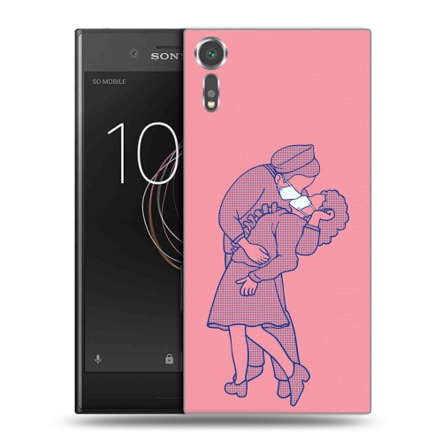 Дизайнерский пластиковый чехол для Sony Xperia XZs Коронавирус