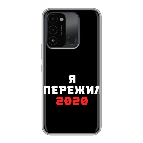 Дизайнерский силиконовый с усиленными углами чехол для Tecno Spark Go 2022 Коронавирус