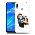 Дизайнерский пластиковый чехол для Huawei Y6 (2019) Коронавирус